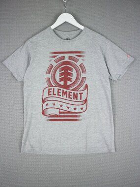Element Skater Cotton Shirt Mens Medium Logo Graphic Y2K